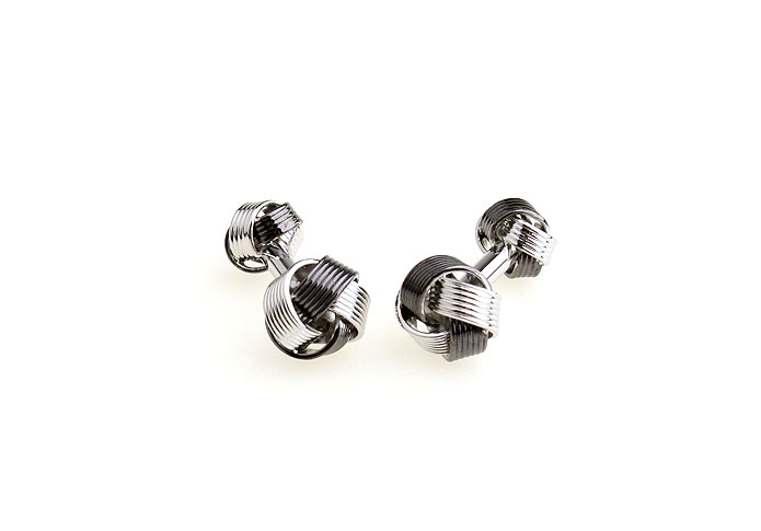  Gray Steady Cufflinks Metal Cufflinks Knot Wholesale & Customized  CL652916