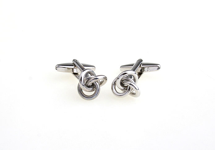  Silver Texture Cufflinks Metal Cufflinks Knot Wholesale & Customized  CL652932