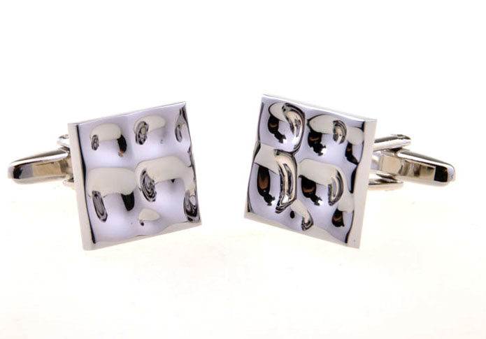  Silver Texture Cufflinks Metal Cufflinks Wholesale & Customized  CL653810
