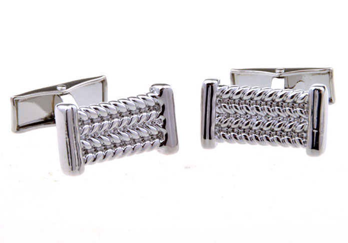  Silver Texture Cufflinks Metal Cufflinks Funny Wholesale & Customized  CL653828