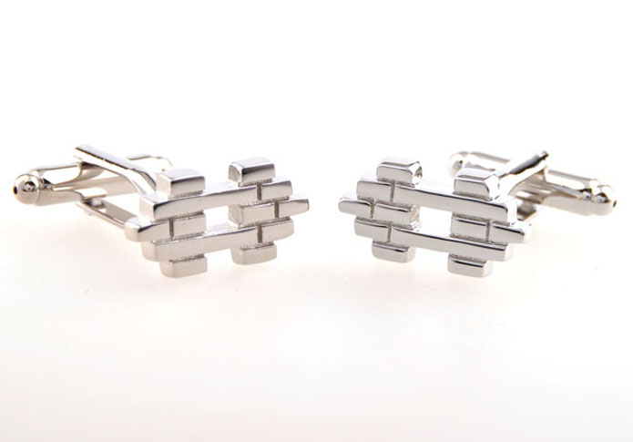 Hi Cufflinks  Silver Texture Cufflinks Metal Cufflinks Wedding Wholesale & Customized  CL654238