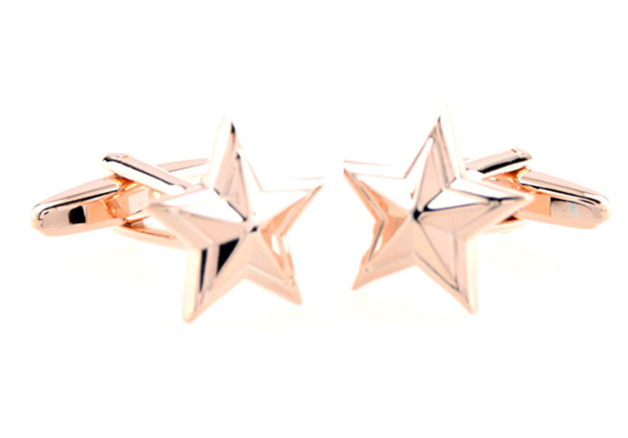 Five-pointed star Cufflinks  Gold Luxury Cufflinks Metal Cufflinks Flags Wholesale & Customized  CL654647