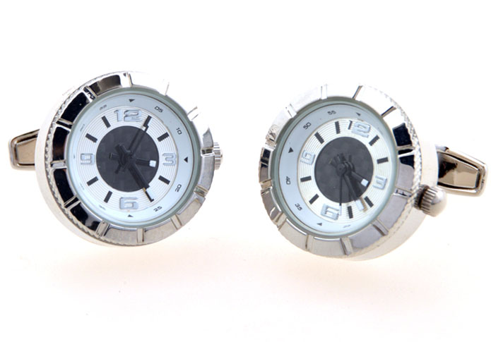 Function simulation electronic watch Cufflinks Black White Cufflinks Metal Cufflinks Tools Wholesale & Customized CL654997