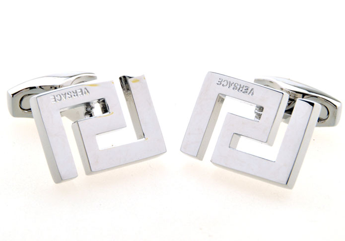 AERSACE Cufflinks Silver Texture Cufflinks Metal Cufflinks Flags Wholesale & Customized CL655014