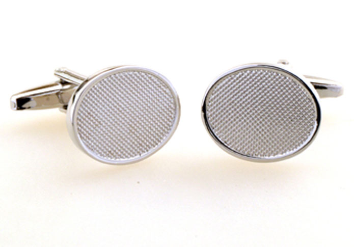 Silver Texture Cufflinks Metal Cufflinks Wholesale & Customized CL655164