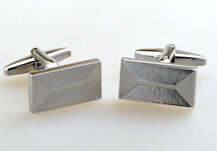 Silver Texture Cufflinks Metal Cufflinks Wholesale & Customized CL655181