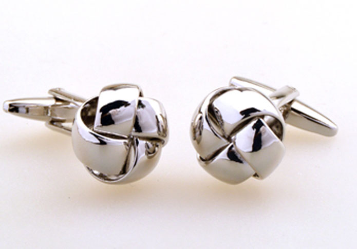 Silver Texture Cufflinks Metal Cufflinks Knot Wholesale & Customized CL655194