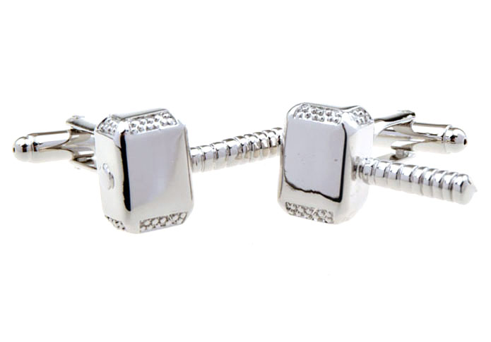 Silver Hammer Cufflinks Silver Texture Cufflinks Metal Cufflinks Tools Wholesale & Customized CL655410