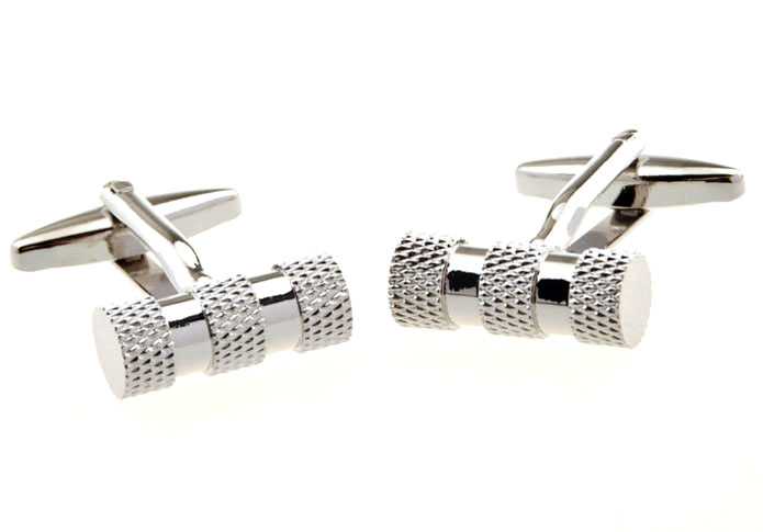 Silver Texture Cufflinks Metal Cufflinks Wholesale & Customized CL655426