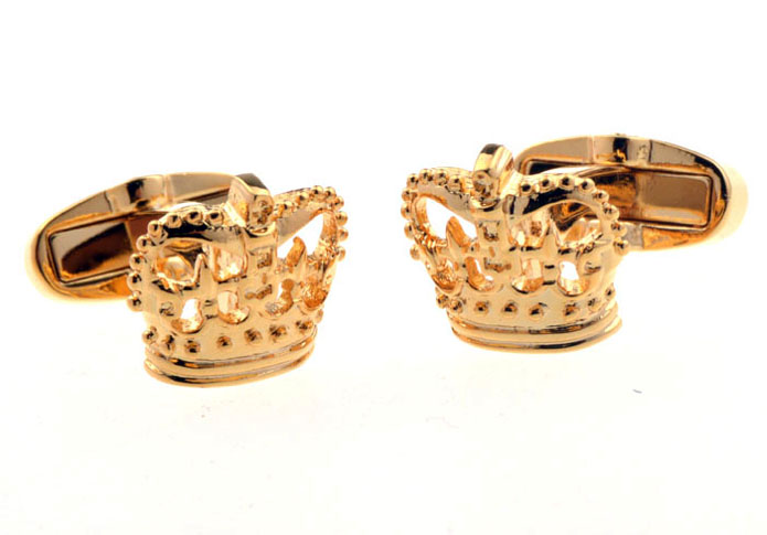 Imperial Crown Cufflinks  Gold Luxury Cufflinks Metal Cufflinks Hipster Wear Wholesale & Customized  CL655758