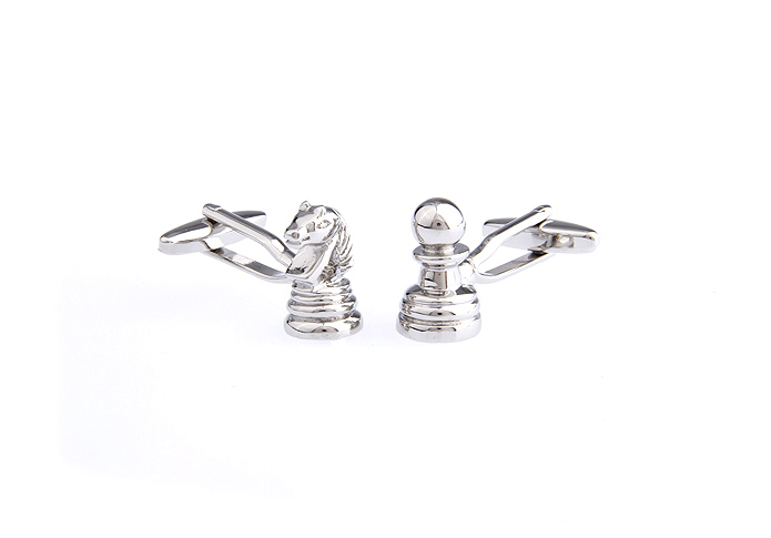 International Chess Cufflinks  Silver Texture Cufflinks Metal Cufflinks Recreation Wholesale & Customized  CL655793
