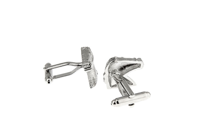 Horsehead Cufflinks  Silver Texture Cufflinks Metal Cufflinks Animal Wholesale & Customized  CL655796