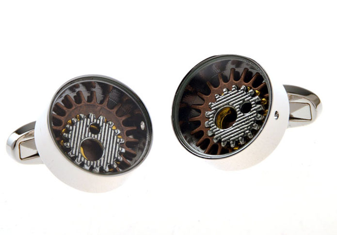 Minimum Wheel Vintage Steampunk Watch Movement Cufflinks  Bronzed Classic Cufflinks Metal Cufflinks Tools Wholesale & Customized  CL655910