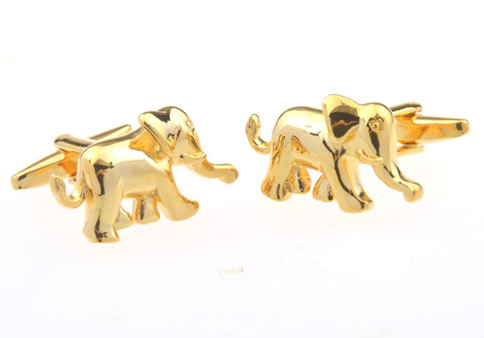 Elephant Cufflinks  Gold Luxury Cufflinks Metal Cufflinks Animal Wholesale & Customized  CL656047