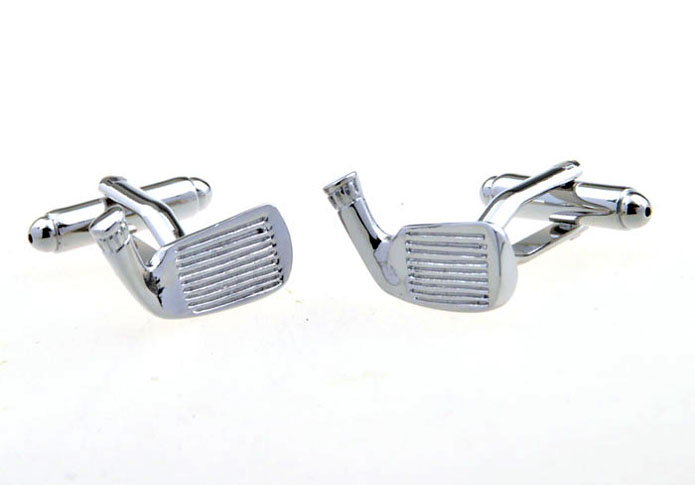 Clubs Cufflinks  Silver Texture Cufflinks Metal Cufflinks Sports Wholesale & Customized  CL656054