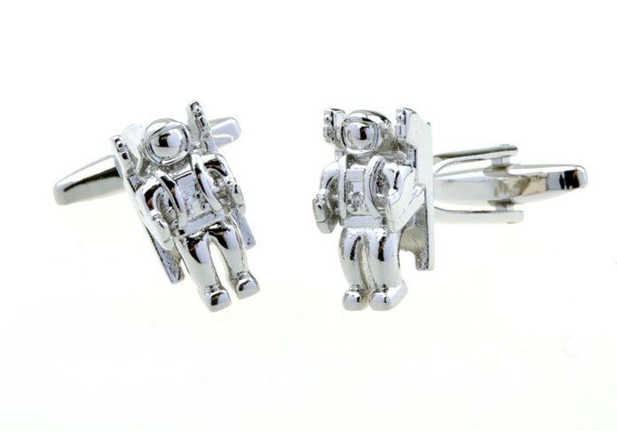 Astronaut Cufflinks  Silver Texture Cufflinks Metal Cufflinks High Tech Wholesale & Customized  CL656183