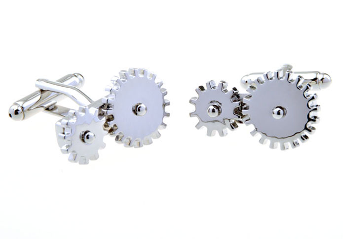 Gear Cufflinks  Silver Texture Cufflinks Metal Cufflinks Tools Wholesale & Customized  CL656184