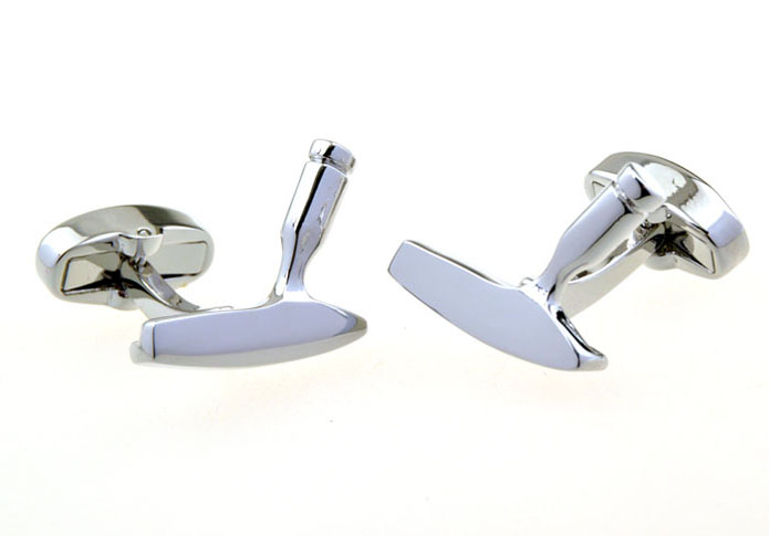 Hockey Cufflinks  Silver Texture Cufflinks Metal Cufflinks Sports Wholesale & Customized  CL656201