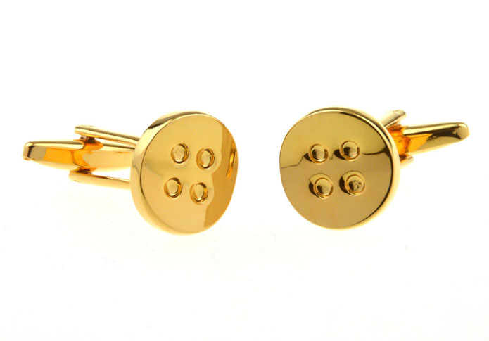 button Cufflinks  Gold Luxury Cufflinks Metal Cufflinks Hipster Wear Wholesale & Customized  CL656255