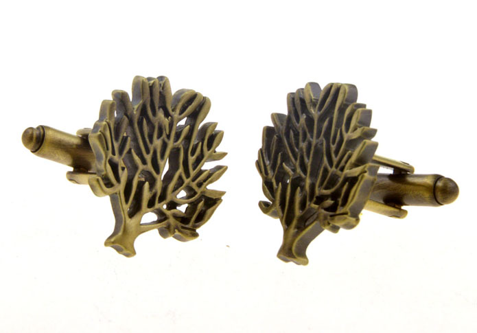 Leaves Cufflinks  Bronzed Classic Cufflinks Metal Cufflinks Festival Holiday Wholesale & Customized  CL656261