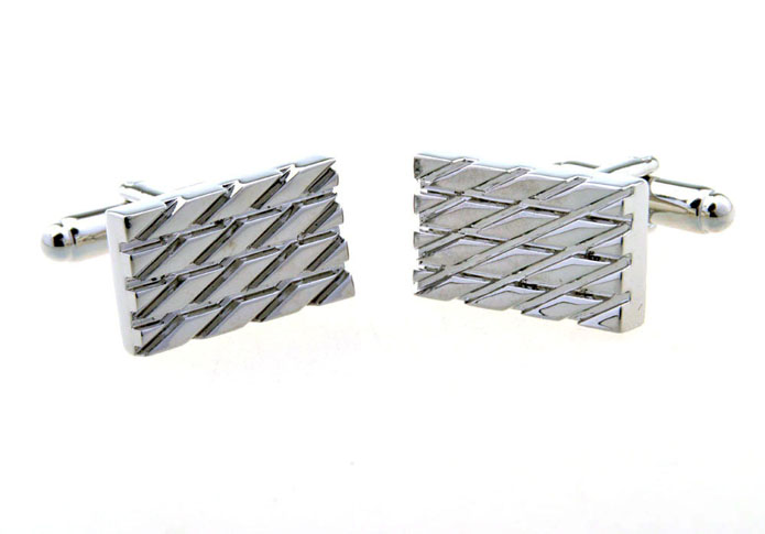  Silver Texture Cufflinks Metal Cufflinks Wholesale & Customized  CL656451