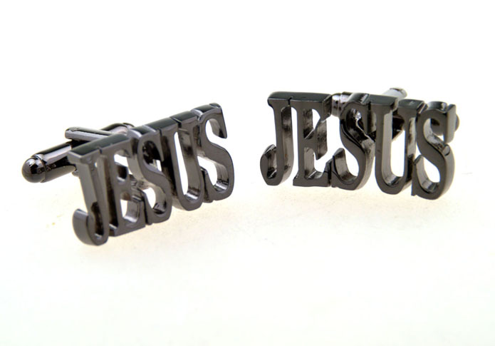 Jesus Cufflinks  Gun Metal Color Cufflinks Metal Cufflinks Flags Wholesale & Customized  CL656480