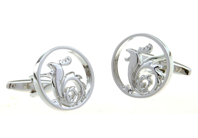 Zodiac, Chicken Cufflinks  Silver Texture Cufflinks Metal Cufflinks Animal Wholesale & Customized  CL656723