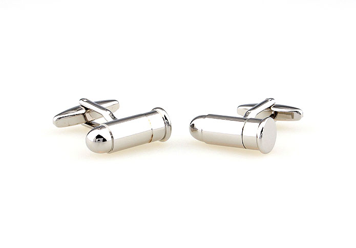 Bullet Cufflinks  Silver Texture Cufflinks Metal Cufflinks Military Wholesale & Customized  CL666792