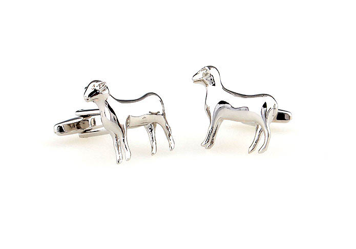 Sheep Cufflinks  Silver Texture Cufflinks Metal Cufflinks Animal Wholesale & Customized  CL666849