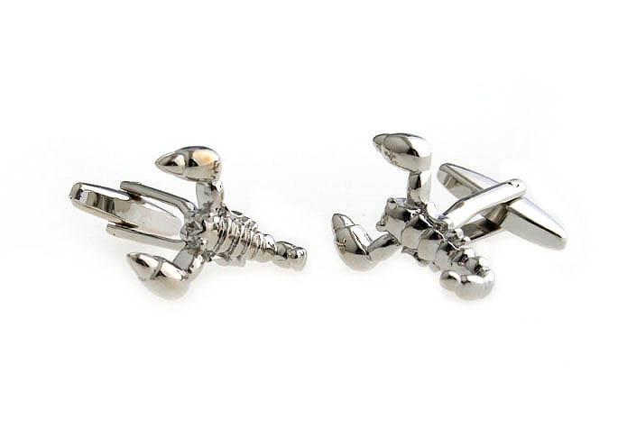 Scorpion Cufflinks  Silver Texture Cufflinks Metal Cufflinks Animal Wholesale & Customized  CL666862