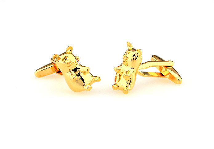 Golden Pig Cufflinks  Gold Luxury Cufflinks Metal Cufflinks Animal Wholesale & Customized  CL666874