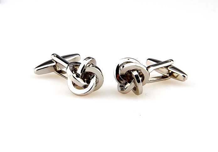  Silver Texture Cufflinks Metal Cufflinks Knot Wholesale & Customized  CL666992