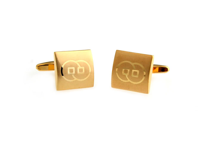 Laser Engraved Cufflinks  Gold Luxury Cufflinks Metal Cufflinks Funny Wholesale & Customized  CL667013