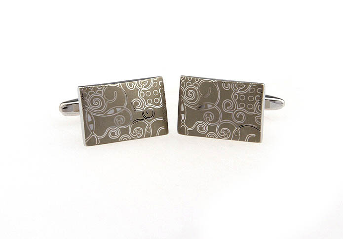 Laser Engraved Cufflinks  Matte Color Simple Cufflinks Metal Cufflinks Funny Wholesale & Customized  CL667095