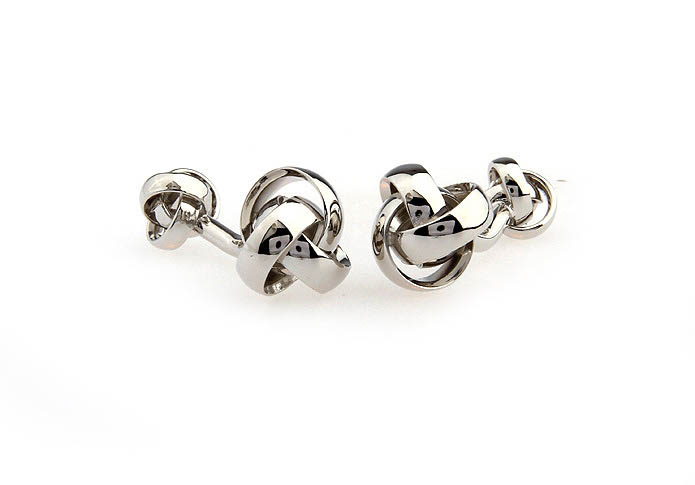 Duplex Cufflinks  Silver Texture Cufflinks Metal Cufflinks Knot Wholesale & Customized  CL667126