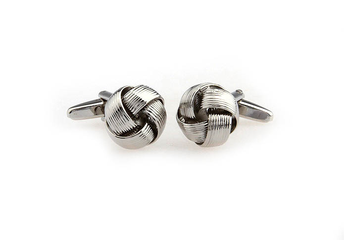  Silver Texture Cufflinks Metal Cufflinks Knot Wholesale & Customized  CL667136