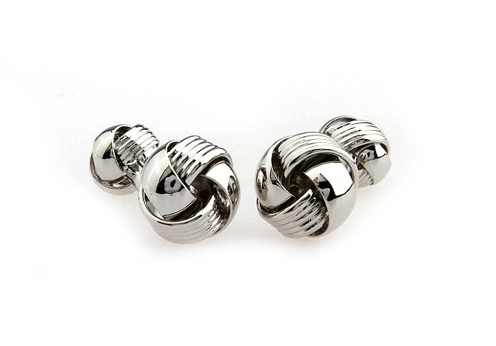 Duplex Cufflinks  Silver Texture Cufflinks Metal Cufflinks Knot Wholesale & Customized  CL667154