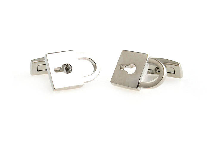 Locks Cufflinks  Silver Texture Cufflinks Metal Cufflinks Tools Wholesale & Customized  CL667402