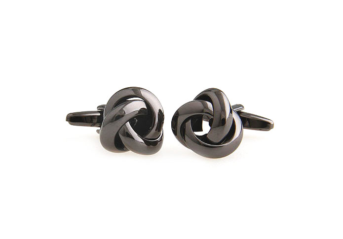  Gray Steady Cufflinks Metal Cufflinks Knot Wholesale & Customized  CL667412
