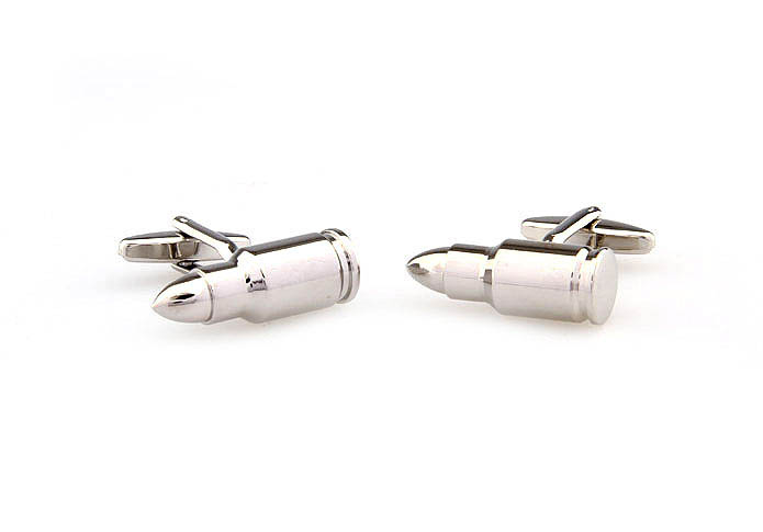Bullet Cufflinks  Silver Texture Cufflinks Metal Cufflinks Military Wholesale & Customized  CL667536