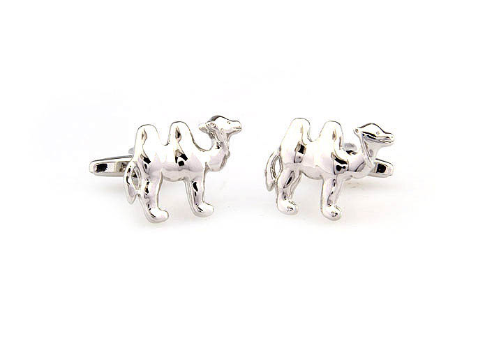 Camel Cufflinks  Silver Texture Cufflinks Metal Cufflinks Animal Wholesale & Customized  CL667560