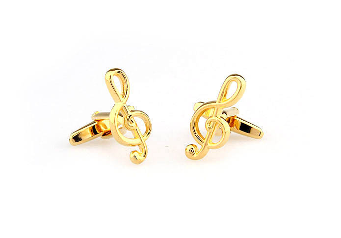 Musical notes Cufflinks  Gold Luxury Cufflinks Metal Cufflinks Music Wholesale & Customized  CL667571