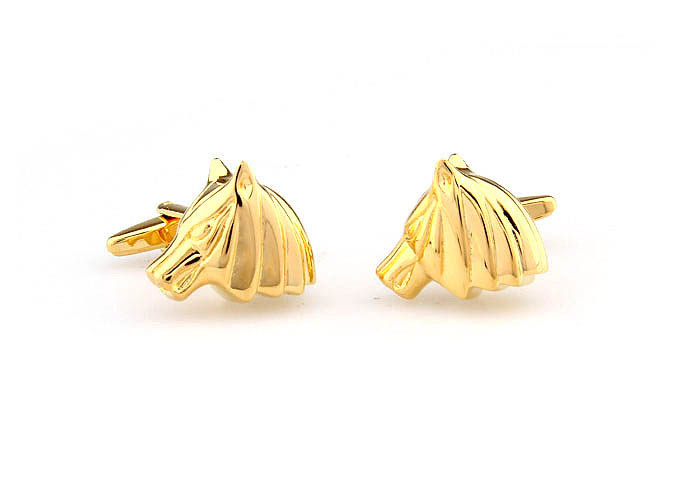 Horsehead Cufflinks  Gold Luxury Cufflinks Metal Cufflinks Animal Wholesale & Customized  CL667582