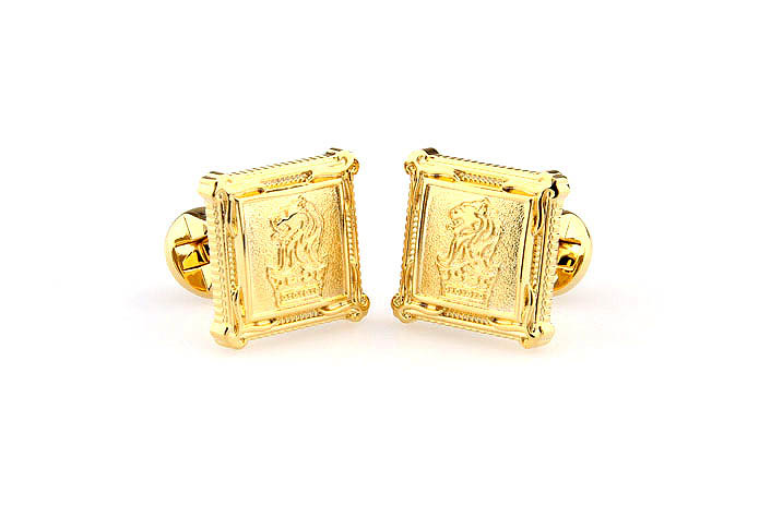 Lion Logo Cufflinks  Gold Luxury Cufflinks Metal Cufflinks Flags Wholesale & Customized  CL667689