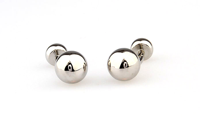 Silver Ball Cufflinks  Silver Texture Cufflinks Metal Cufflinks Funny Wholesale & Customized  CL667876