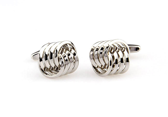  Silver Texture Cufflinks Metal Cufflinks Knot Wholesale & Customized  CL667882