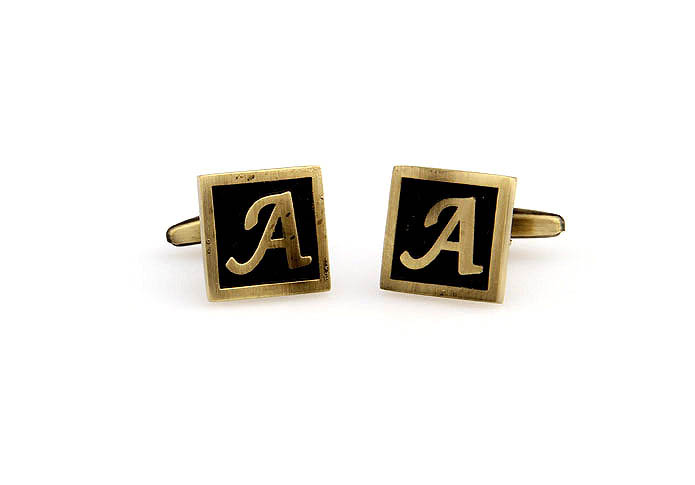 26 Letters A Cufflinks  Bronzed Classic Cufflinks Metal Cufflinks Symbol Wholesale & Customized  CL667902