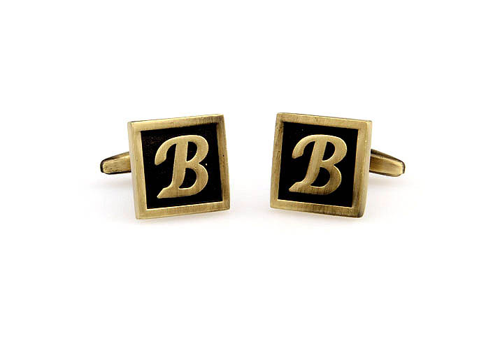 26 Letters B Cufflinks  Bronzed Classic Cufflinks Metal Cufflinks Symbol Wholesale & Customized  CL667903