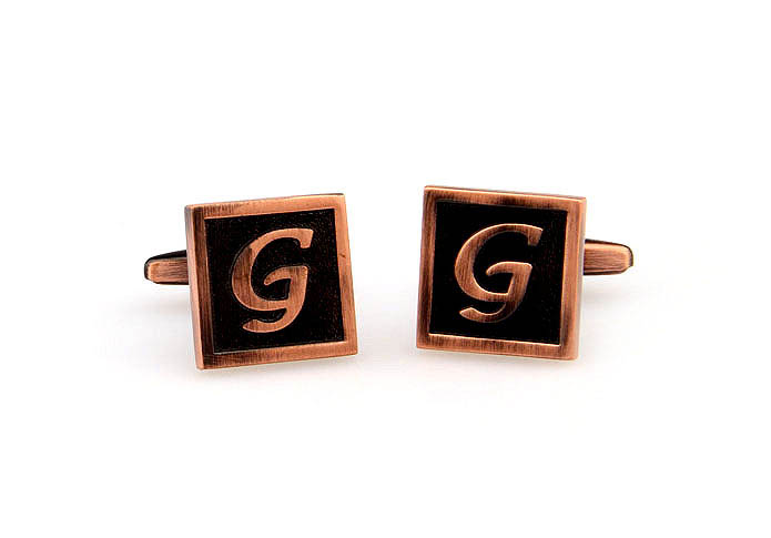 26 Letters G Cufflinks  Bronzed Classic Cufflinks Metal Cufflinks Symbol Wholesale & Customized  CL667934