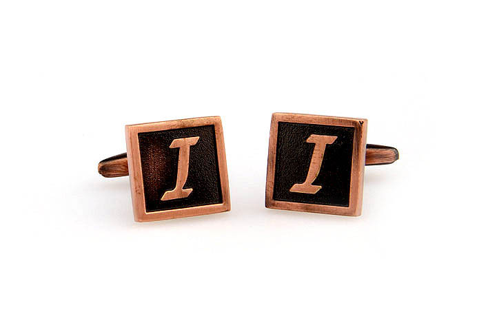 26 Letters I Cufflinks  Bronzed Classic Cufflinks Metal Cufflinks Symbol Wholesale & Customized  CL667936